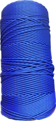  Шнур ПА плетеный 16-ти пр.с ПА серд.d 4 мм синий в Сочи  