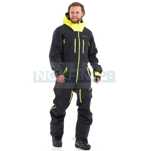 Комбинезон сноубордический Dragonfly SuperLight 3L MAN Black-Yellow Fluo в Сочи