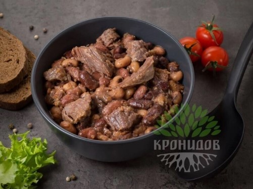 Консервы мясорастительные стерилизованные "Говядина с фасолью"
