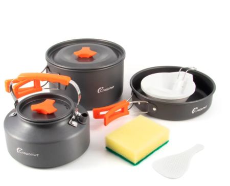 Набор посуды Следопыт-Optimum,на 3 персоны,анодир.алюм.,в чехле