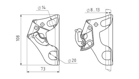  Зажим Вертикаль Кроль черный в Сочи  
