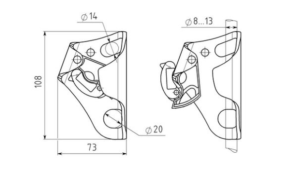  Зажим Вертикаль Кроль черный в Сочи  