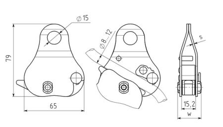  Зажим Вертикаль Капля сталь ver 0104 в Сочи  