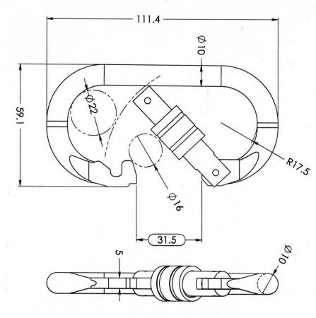  Карабин Вертикаль овал сталь ver 0208 в Сочи  