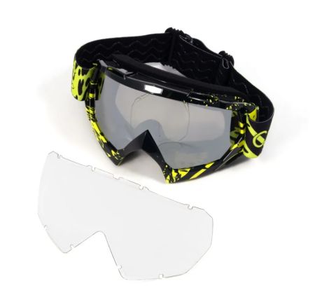 Купить Очки мотоциклетные/снегоходные Следопыт М6,линзы chrome silver+ transparent в Сочи