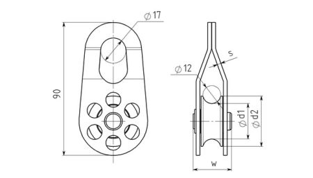  Блок-ролик Вертикаль сталь с подшипником в Сочи  