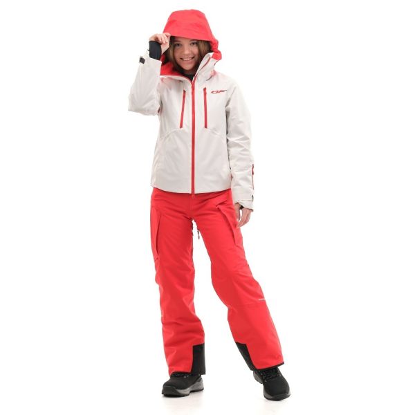 Куртка горнолыжная Dragonfly утепленная Gravity Premium Woman Gray-Red в Сочи