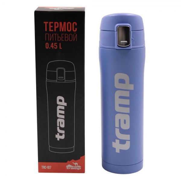 Термос Tramp питьевой 0,45л.TRC-107 голубой