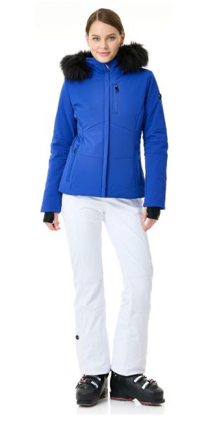 Куртка горнолыжная Poivre Blanc с иск.мехом W24-0802-WO/A синий в Сочи