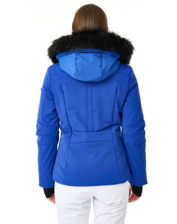 Куртка горнолыжная Poivre Blanc с иск.мехом W24-0802-WO/A синий в Сочи