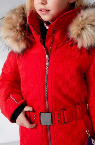 Куртка горнолыжная Poivre Blanc с иск.мехом W21-1003-JRGL/A красный в Сочи