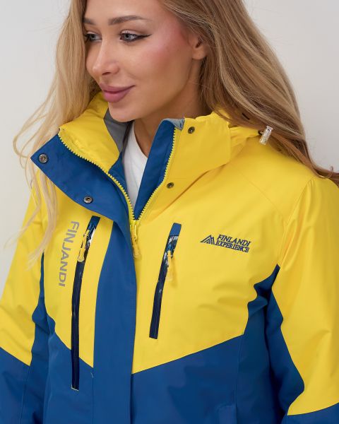 Костюм горнолыжный 02815J желтый  в Сочи