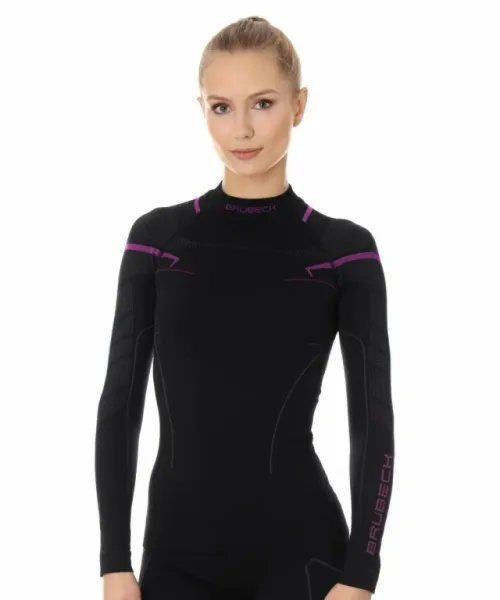 Футболка Brubeck Thermo Nilit Heat черный/розовый женская в Сочи