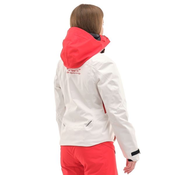 Куртка горнолыжная Dragonfly утепленная Gravity Premium Woman Gray-Red в Сочи