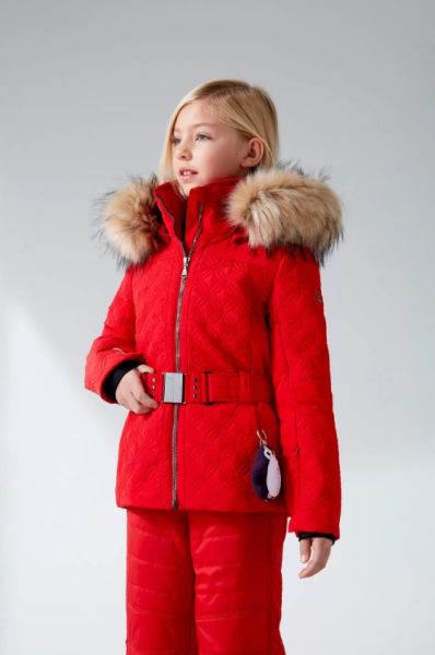Куртка горнолыжная Poivre Blanc с иск.мехом W21-1003-JRGL/A красный в Сочи