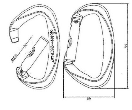  Карабин Вертикаль Скалолазный с прямой защелкой (keylock) в Сочи  