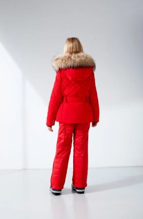 Куртка горнолыжная Poivre Blanc с иск.мехом W21-1003-JRGL/A красный в Сочи