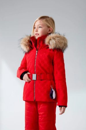 Куртка горнолыжная Poivre Blanc с иск.мехом W21-1003-JRGL/A красный в Сочи